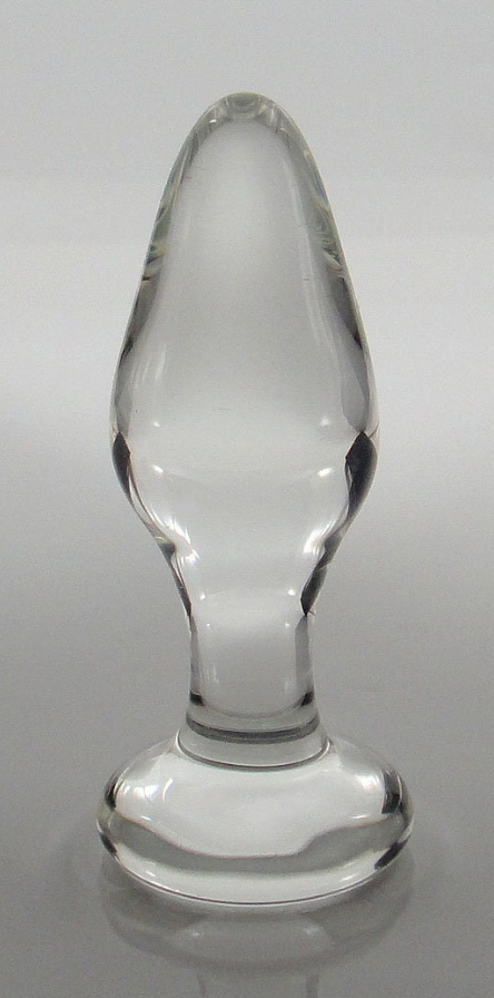 XS Extra Small Glass Slender-Neck Tapered Butt Plug