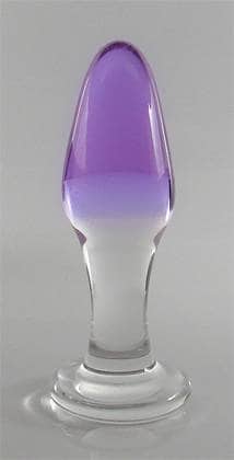 Tapón anal cónico de cuello delgado y color degradado de vidrio extra pequeño XS