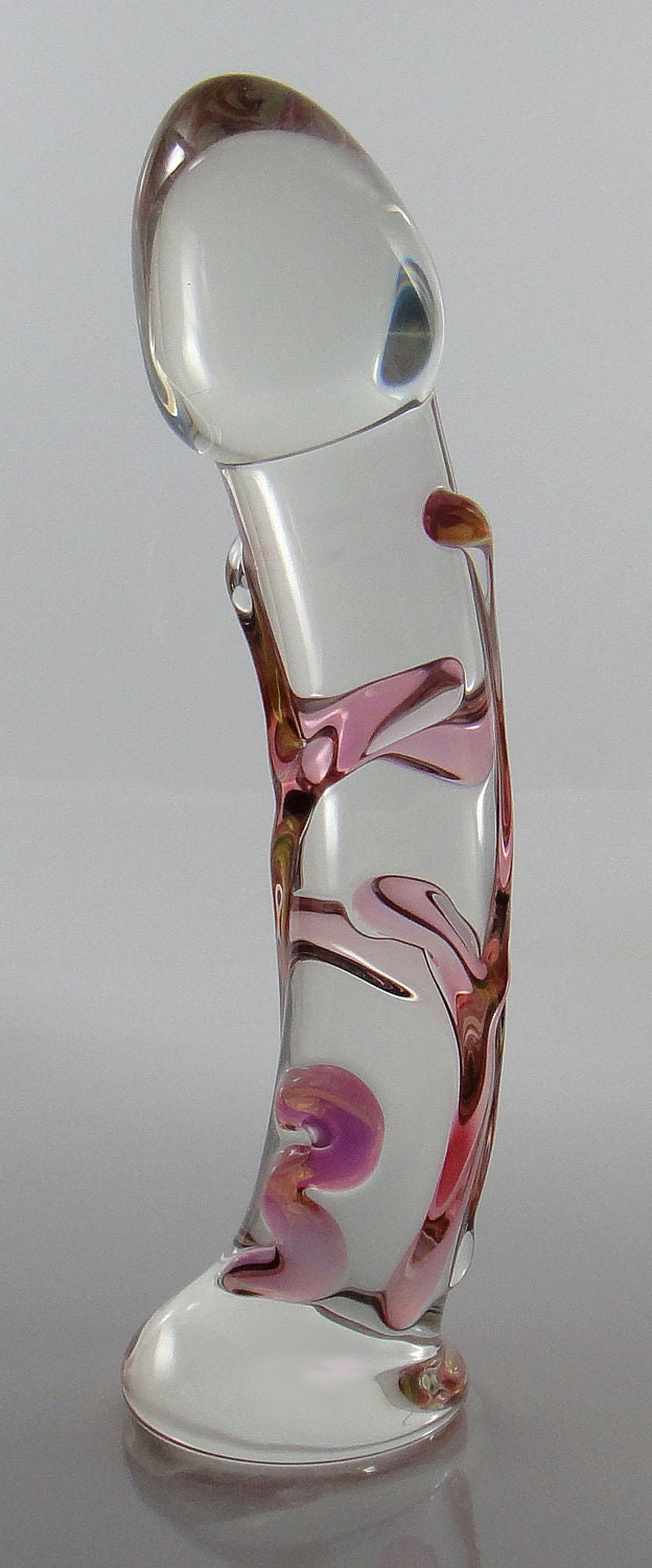 Medium 24K Gold Vein Textured Glass Dildo