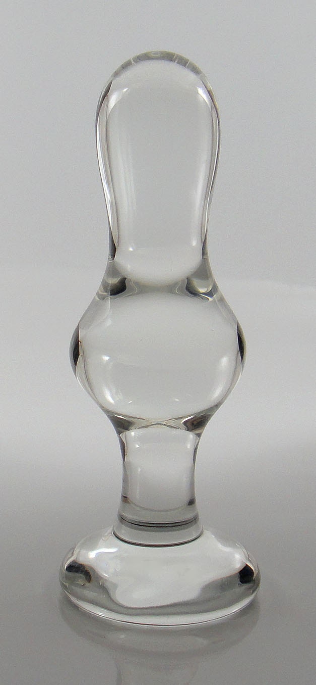 Medium Glass Stand-Up Hourglass Butt Plug