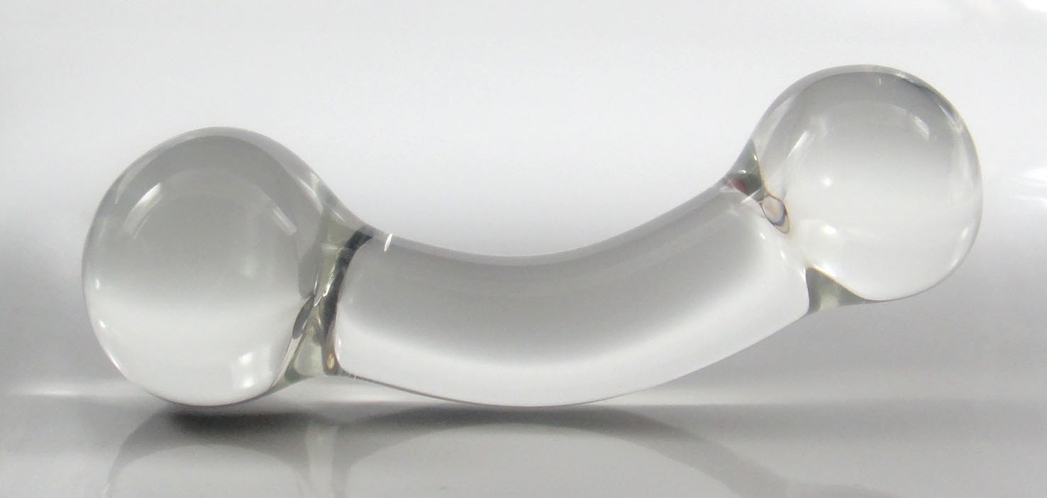 Large Glass Curved Barbell Multi-Use Vaginal / Anal Butt Plug Luscious Playthings Large Glass Curved Barbell Multi-Use Vaginal / Anal Butt Plug Luscious Playthings