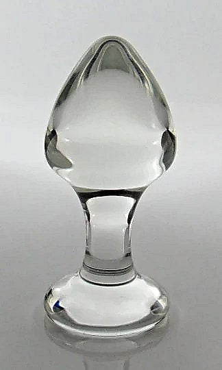 Medium Glass Rosebud Butt Plug