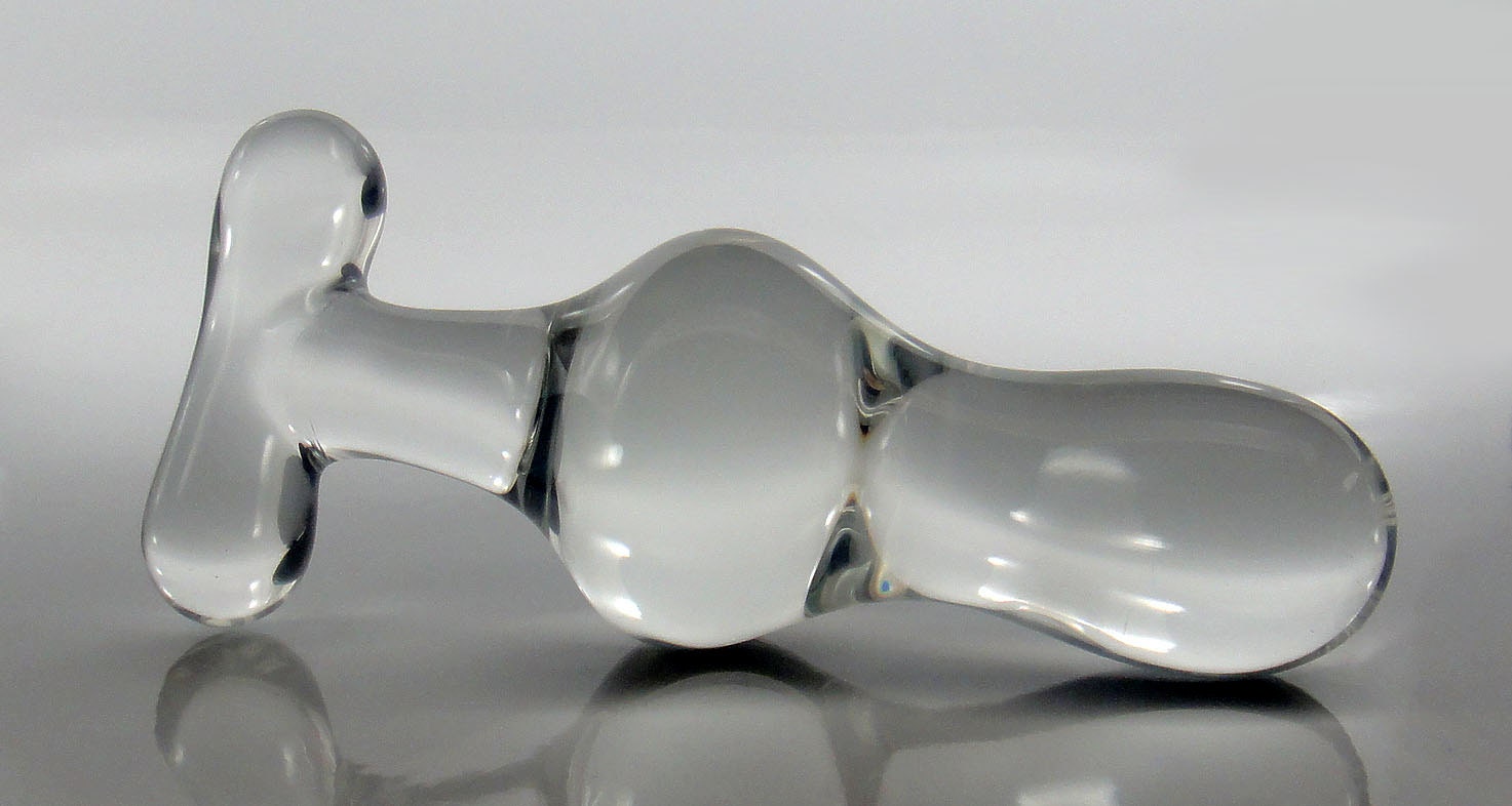 Large Glass T-Handle Hourglass Kegel Dildo / Butt Plug Sex Toy Luscious Playthings Large Glass T-Handle Hourglass Kegel Dildo / Butt Plug Sex Toy Luscious Playthings