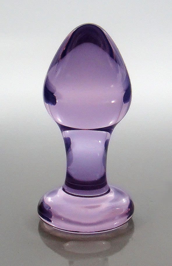 XS Extra Small PURPLE Glass Rosebud Butt Plug Luscious Playthings XS Extra Small PURPLE Glass Rosebud Butt Plug Luscious Playthings