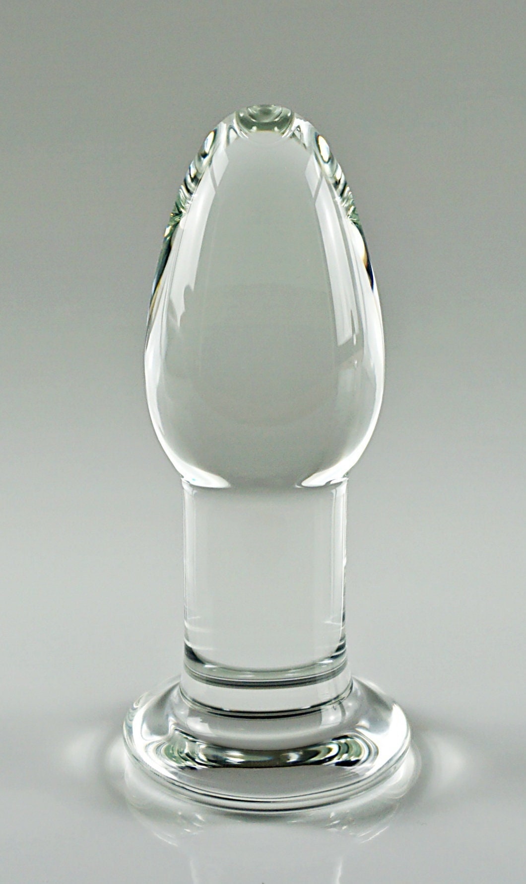 Petit plug anal conique en verre à col épais