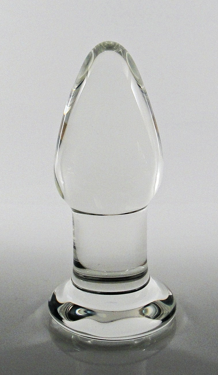 Medium Glass Fat-Neck Tapered Butt Plug Luscious Playthings Medium Glass Fat-Neck Tapered Butt Plug Luscious Playthings