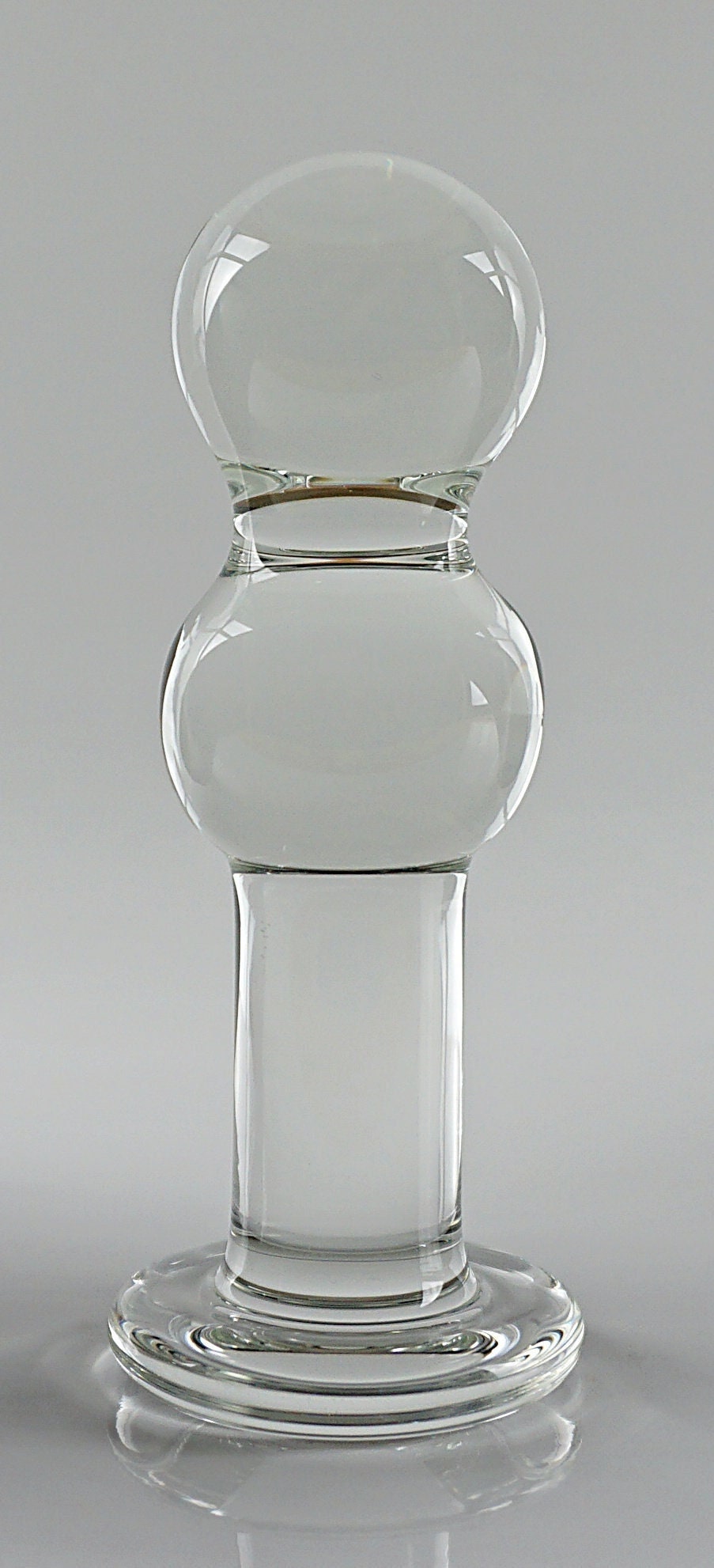 Large Glass Double Bubble Fat Neck Butt Plug Luscious Playthings Large Glass Double Bubble Fat Neck Butt Plug Luscious Playthings