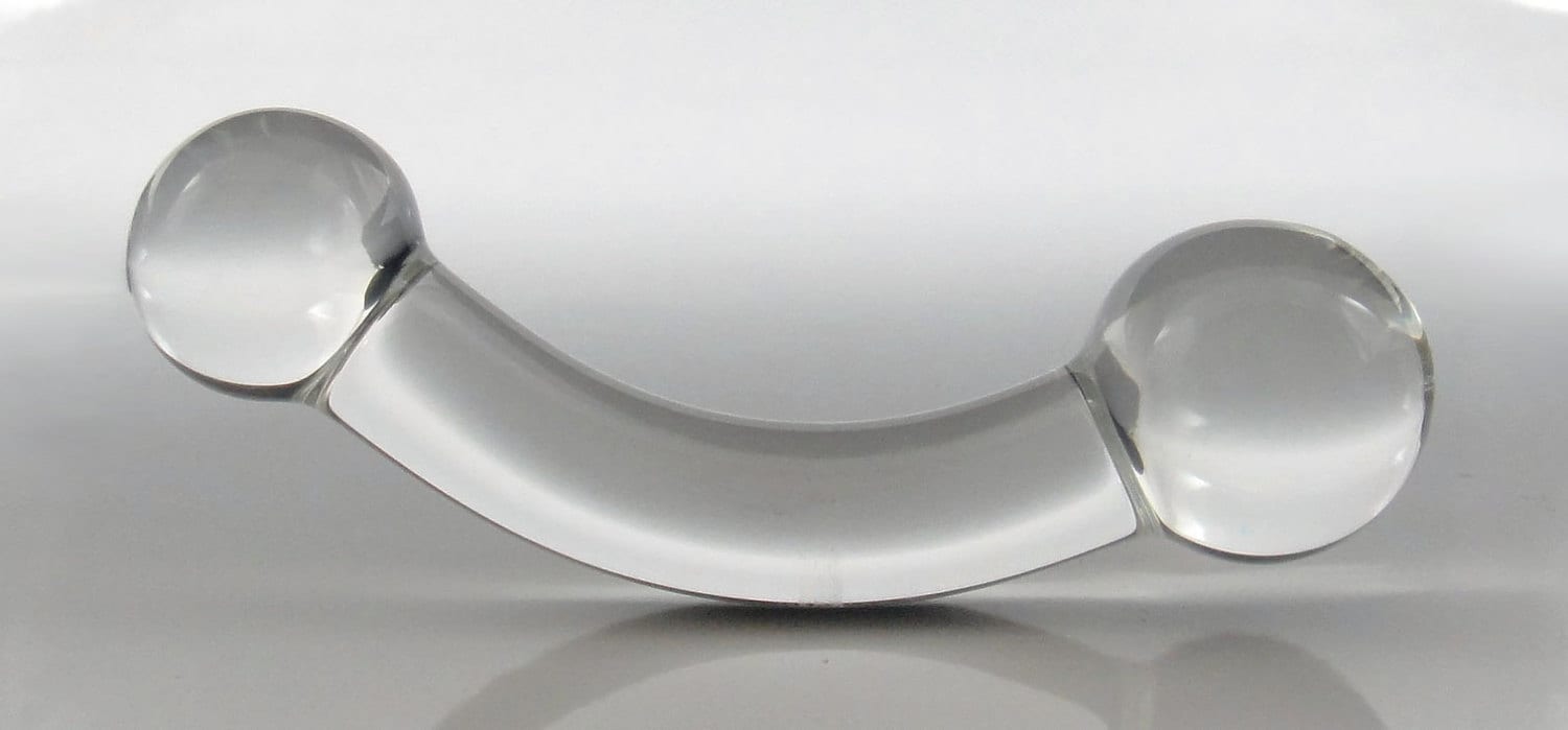 Small Glass Curved Barbell Multi-Use Vaginal / Anal Butt Plug or Dildo Luscious Playthings Small Glass Curved Barbell Multi-Use Vaginal / Anal Butt Plug or Dildo Luscious Playthings