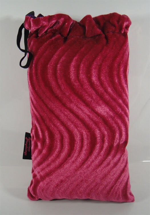 Bolsa de almacenamiento acolchada GRANDE para vidrio ROSA o MORADA