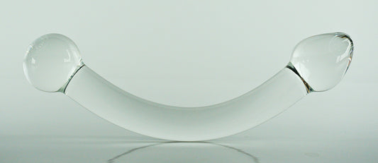 Petit gode à sonde en verre courbé