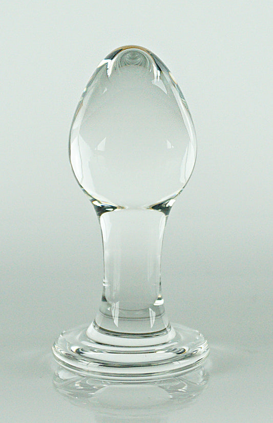Small Glass Rosebud Butt Plug