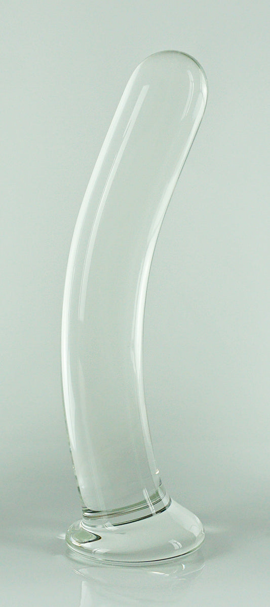 Consolador grande de cristal liso sin cabeza