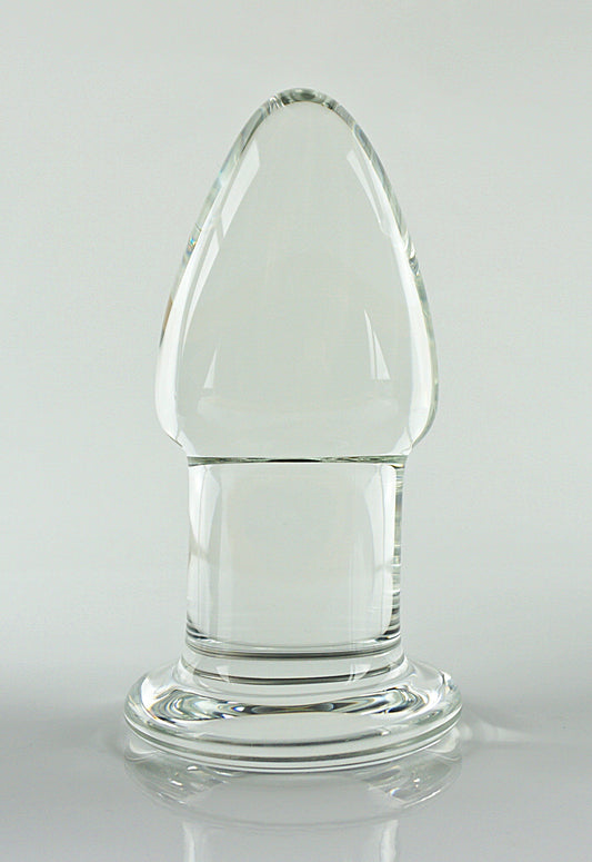 Discounted XL Extra Large Glass Fat-Neck Tapered Butt Plug