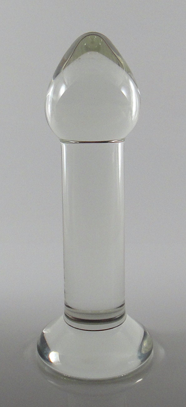 Small Glass Extended Neck Anal/Vaginal Plug or Dildo