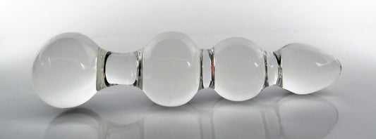 Medium Glass Triple Dip Butt Plug / Dildo