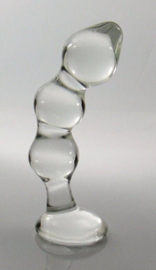 Medium Glass Curved Baller Butt Plug