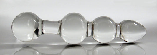 Large Glass Triple Dip Butt Plug / Dildo