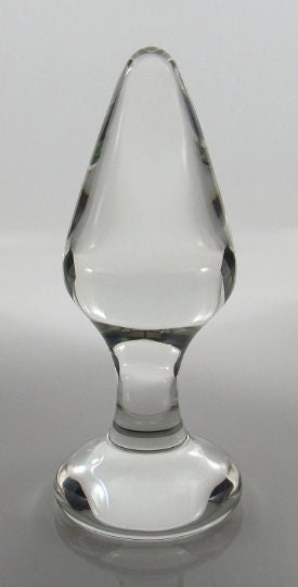 Large Glass Slender-Neck Tapered Butt Plug