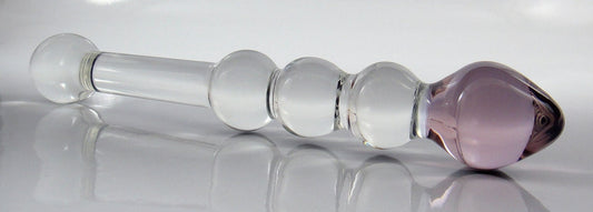 Medium Glass Color-Head Baller Probe Dildo