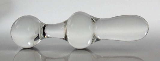 Medium Glass Kegel Exercise Hourglass / Butt Plug Dildo