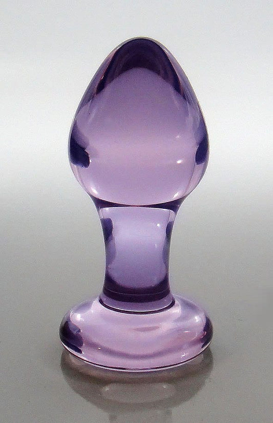 XS Extra Small PURPLE Glass Rosebud Butt Plug