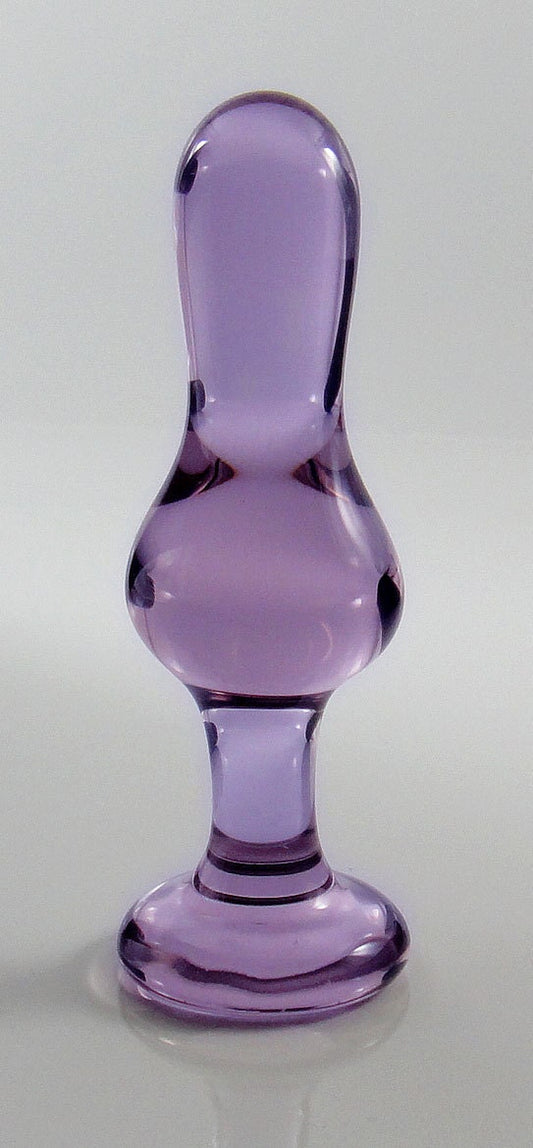 Small Color Glass Stand-Up Hourglass Butt Plug