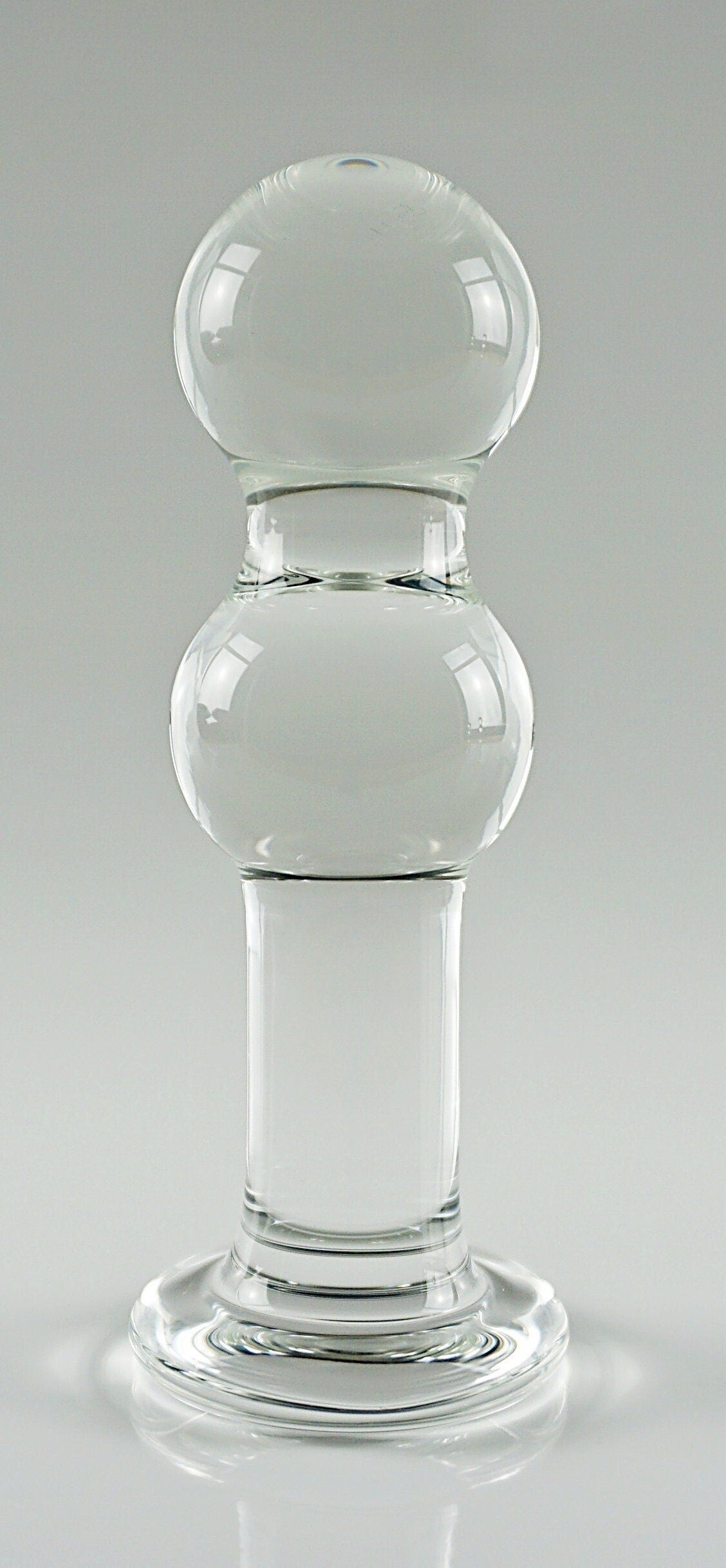 Medium Glass Double Bubble Fat Neck Butt Plug