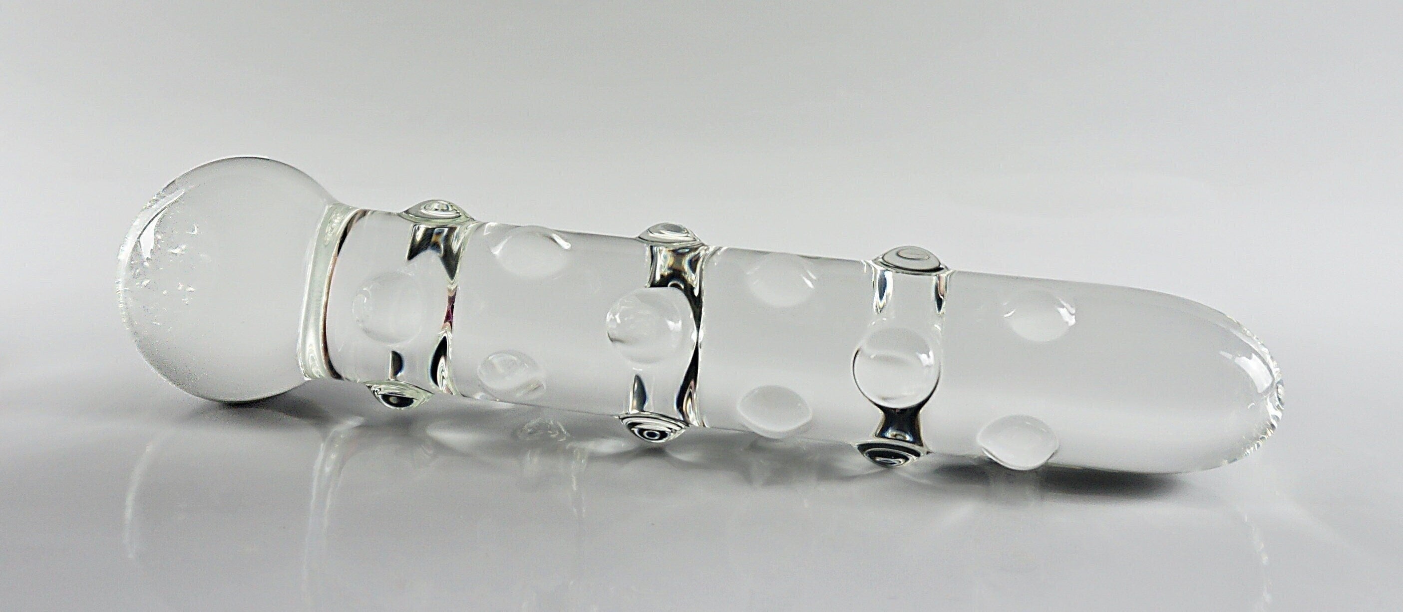 Large Glass Dildo Stud Texture Straight Probe Luscious Playthings large-glass-dildo-stud-texture-straight-probe-luscious-playthings