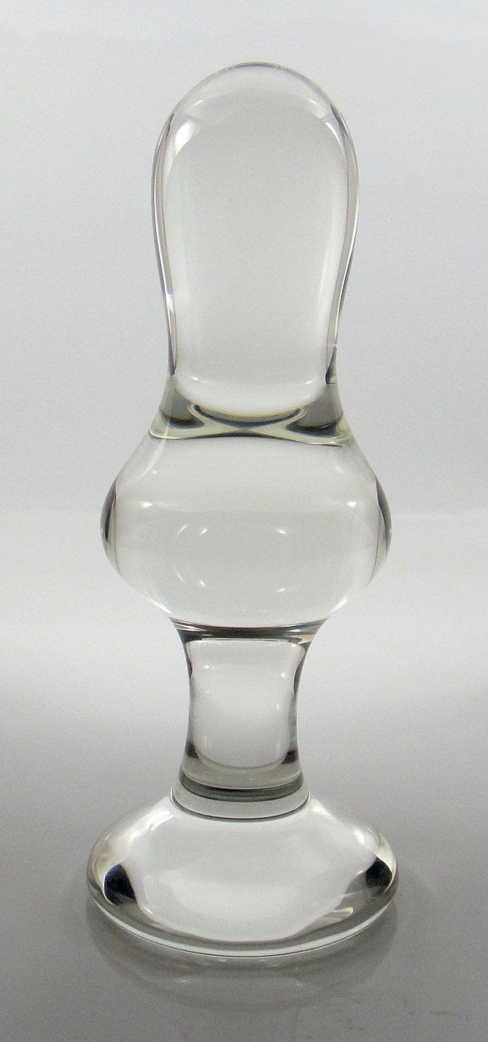 XL Extra Large Glass Stand-Up Hourglass Kegel / Butt Plug