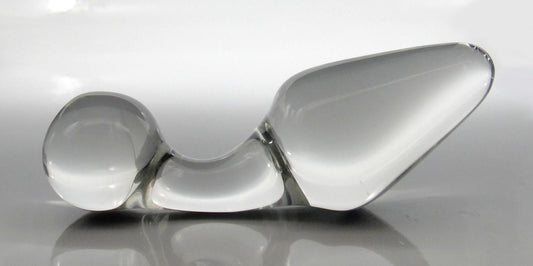 Medium Glass Curved Neck Tapered Butt Plug