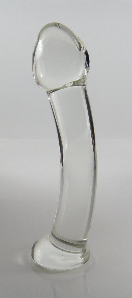 Small Glass Dildo with Sculpted Head