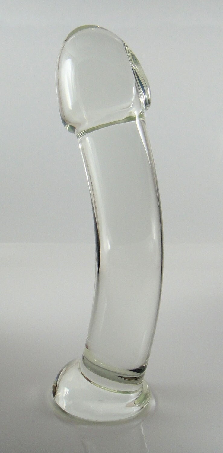 Large Glass Dildo with Sculpted Head