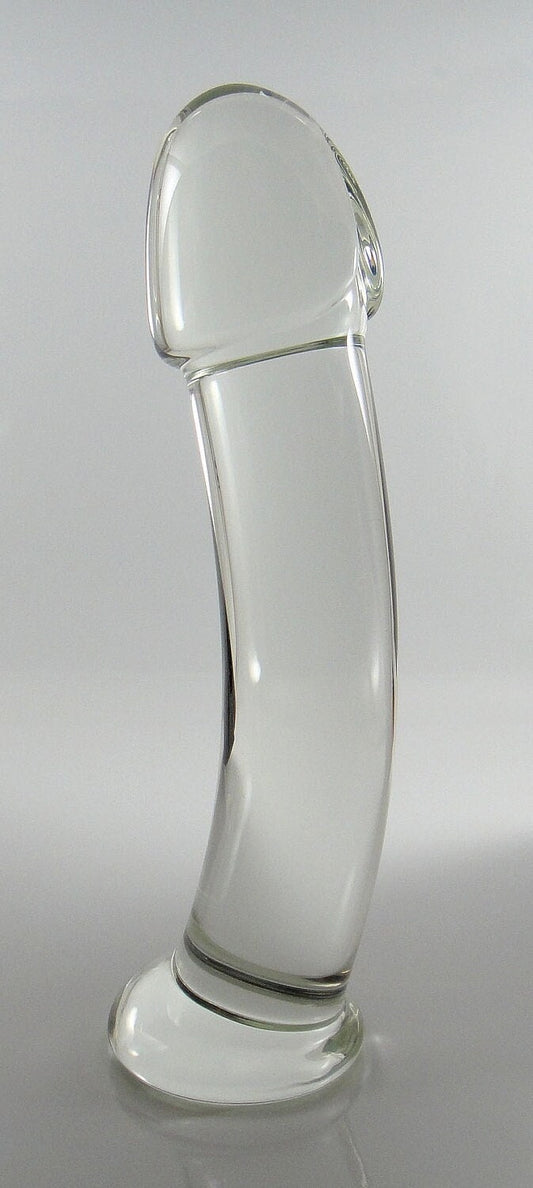 XL Extra Large Glass Dildo with Sculpted Head