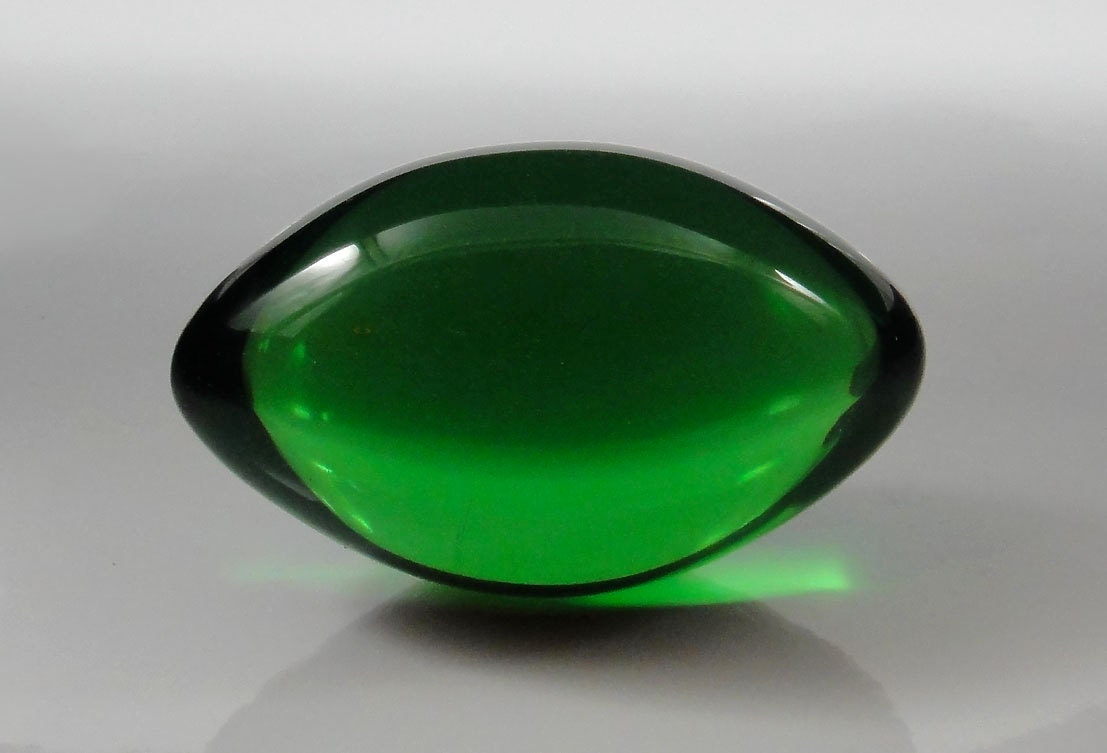 Small GREEN Glass YONI Egg Vaginal Weight / Dilator / Kegel Exerciser