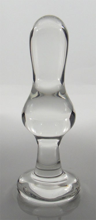 Small Glass Stand-Up Hourglass Butt Plug