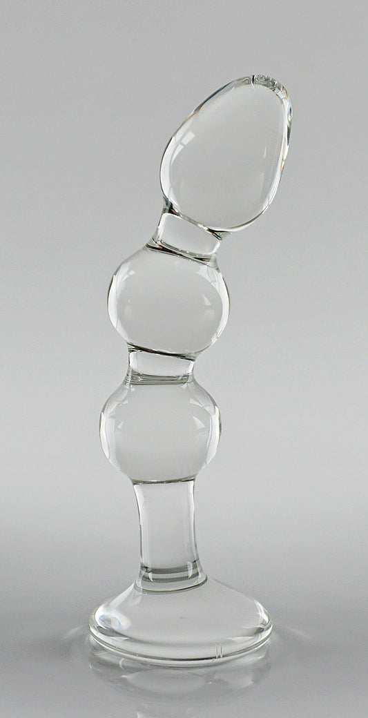 Petit plug anal courbé en verre