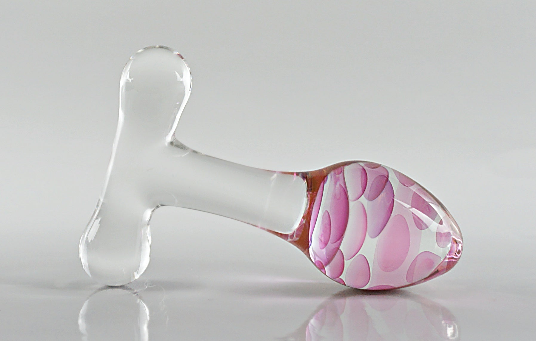 Small Glass 24K Gold Spot Rosebud Butt Plug Luscious Playthings Small Glass 24K Gold Spot Rosebud Butt Plug Luscious Playthings